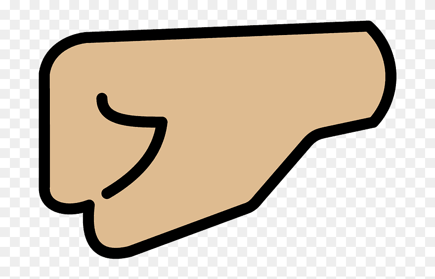 Left-facing Fist Emoji Clipart - Clip Art - Png Download