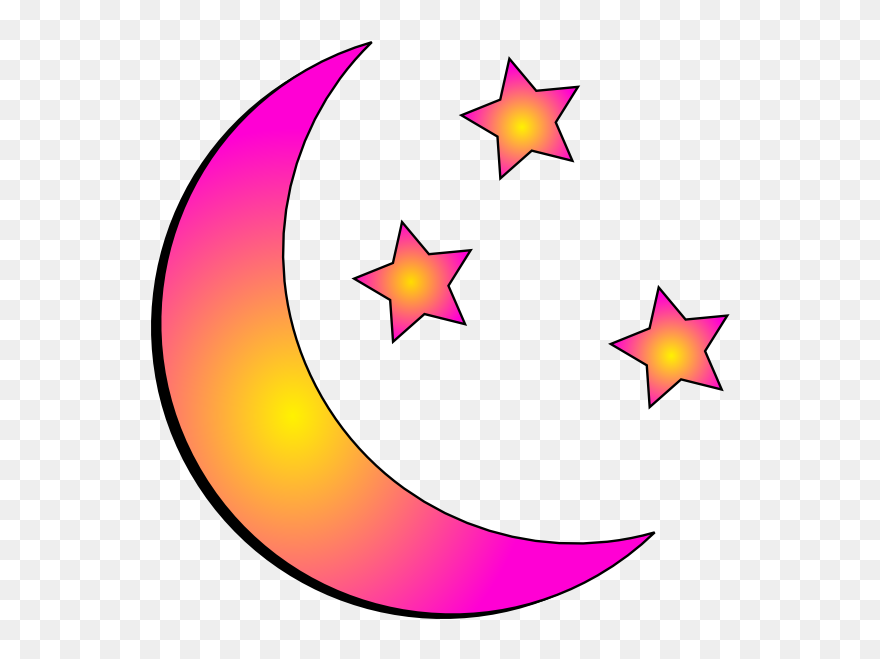 Blue Star Transparent Moon Star Clipart