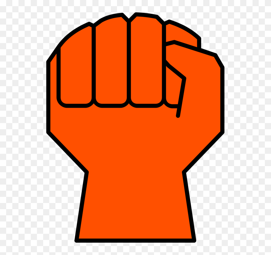 Orange,line,raised Fist - Women Empowerment Speech Clipart