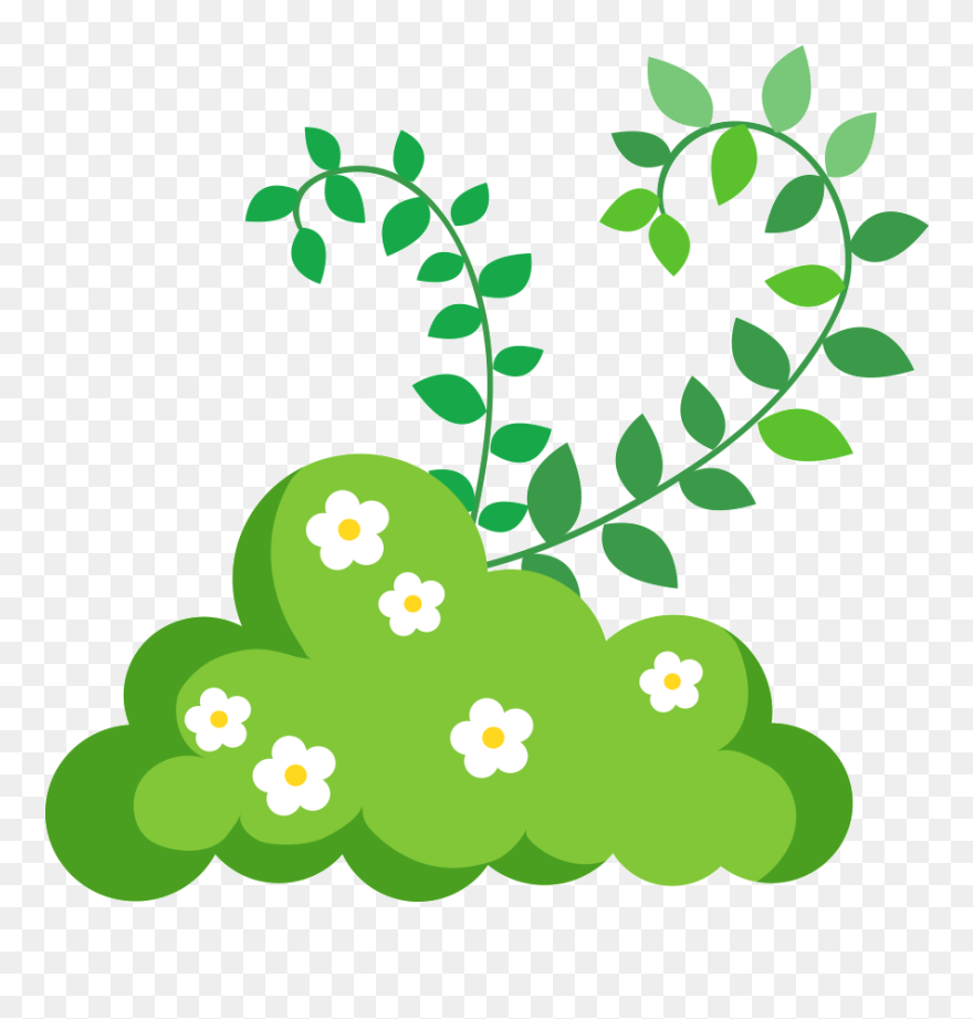 Shrub Clip Art - Arbustos Para Dibujar Faciles - Png Download