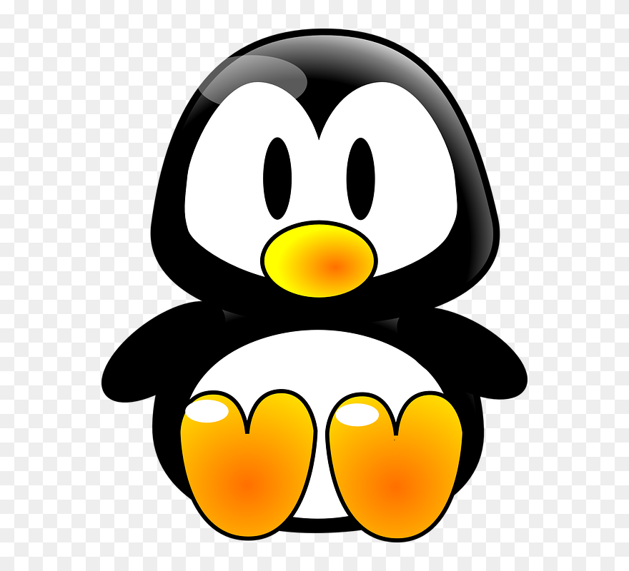 Baby Girl Penguin Clipart - Clip Art Penguin Cartoon - Png Download