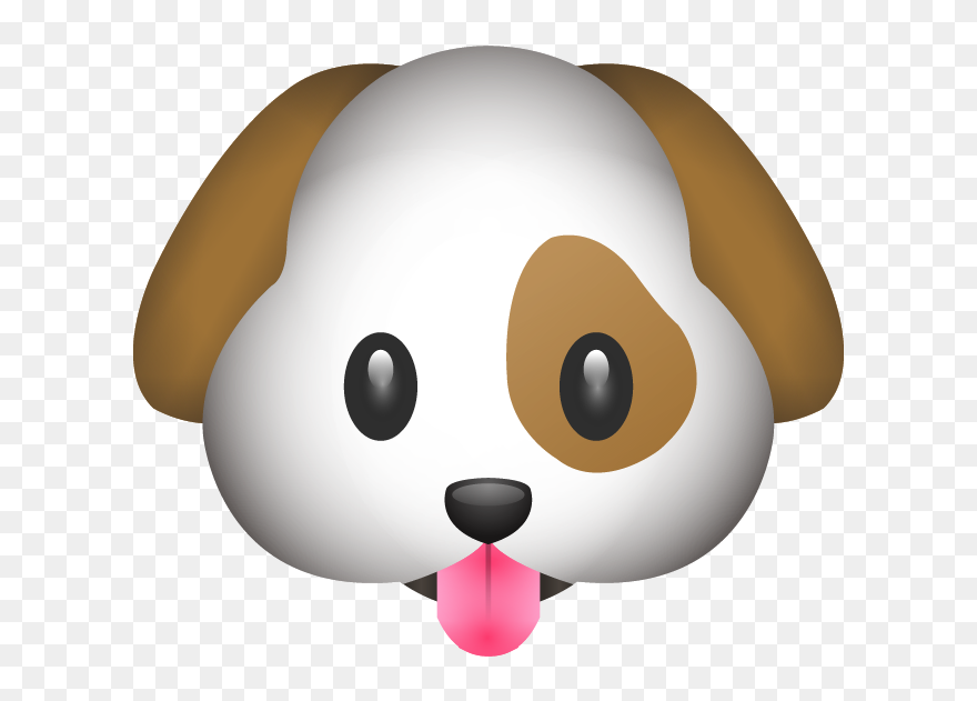 Dog Cute Iphone Stickers Emojisticker Emoticon Emoji - Dog Emoji Png Clipart
