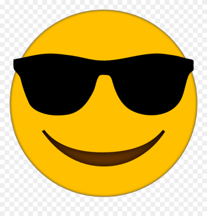 Emoji Clipart Sunglasses - Emoji With Sunglasses Png Transparent Png