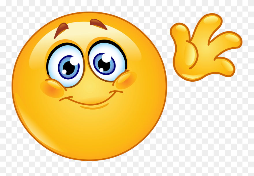 Emoticon Smiley Emoji Vector Graphics Clip Art - Wave Goodbye Clipart - Png Download