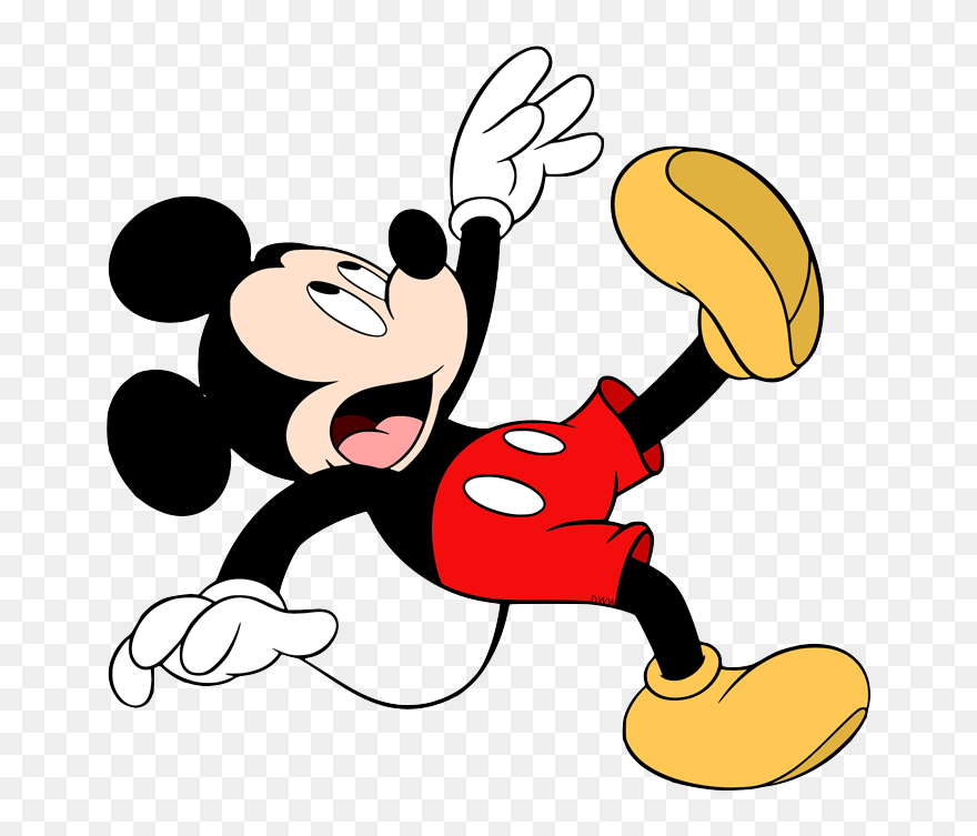Mickey Mouse Falling Down Clipart