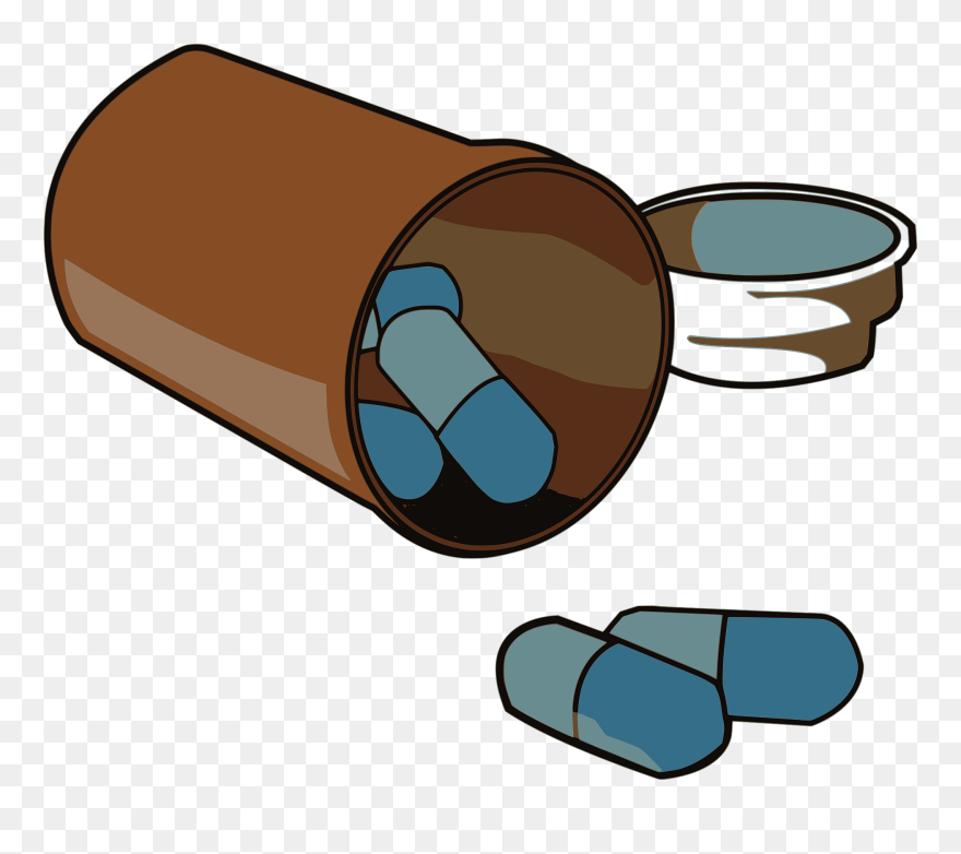 Spilled Pills Vector Svg Clip Arts - Spilled Pill Bottle Clipart - Png Download