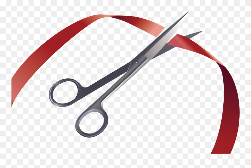Scissors Ribbon Opening Ceremony Borxf - Scissor Ribbon Png Transparent Clipart