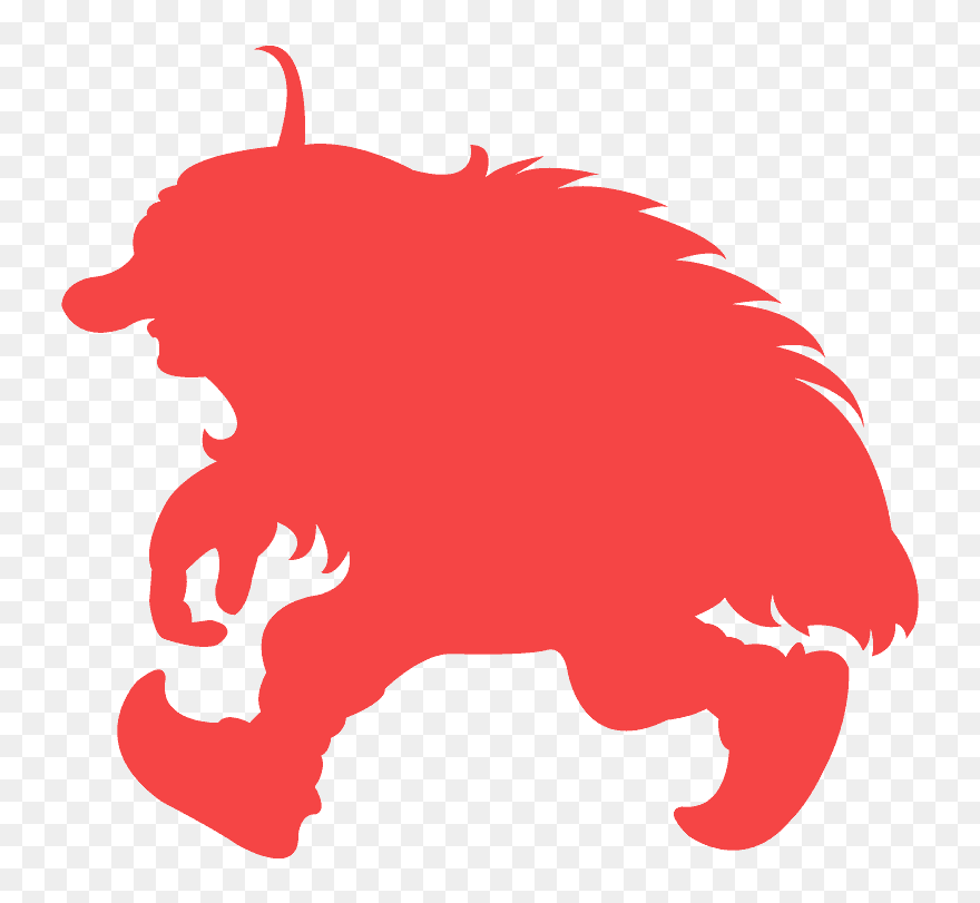Silhouette Of A Troll Clipart
