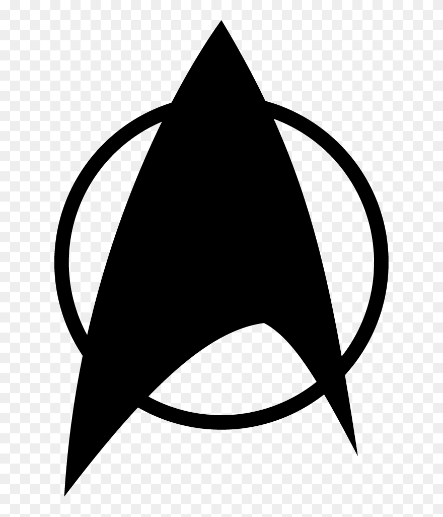 Star Trek Clip Art Free - Star Trek Badge Silhouette - Png Download
