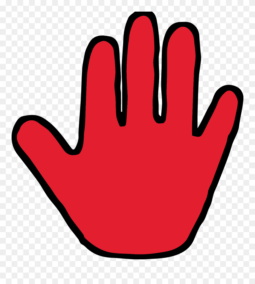 Handprint Coloring Page Clipart