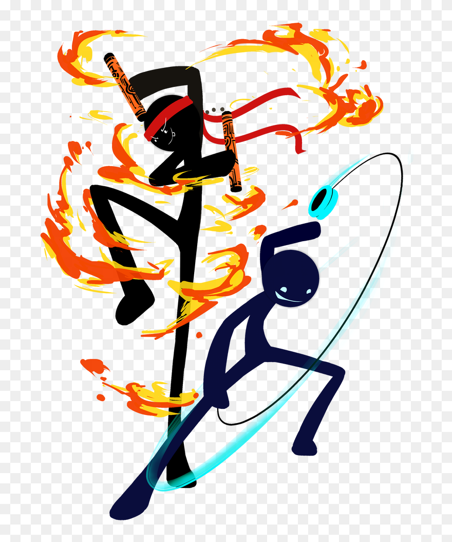 Yoyo Clipart Orange - Hyun's Dojo Stick Figures - Png Download