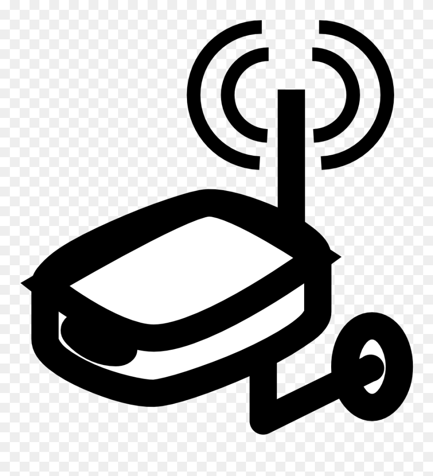 Camera - Black - And - White - Wireless Ip Camera Icon Clipart