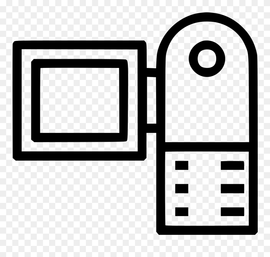 Digital Video Camera Back View - Video Camera Clipart