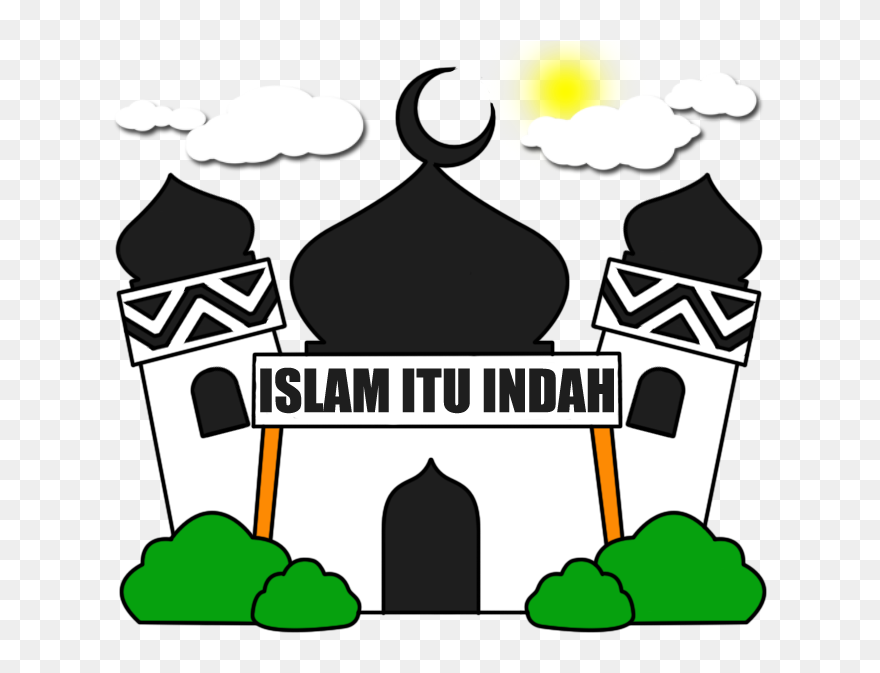 Kumpulan Clip Art Photoshop - Gambar Masjid Hitam Putih - Png Download