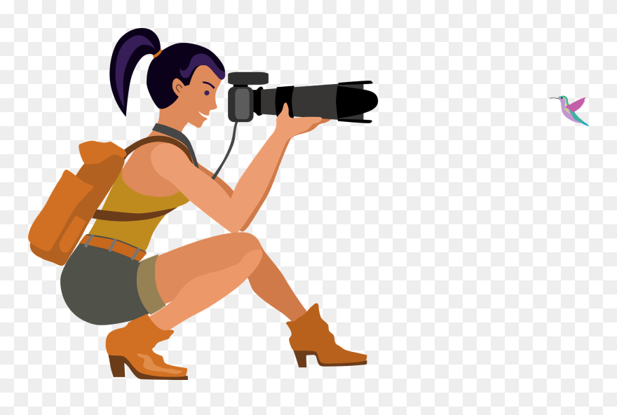 Photographer Clipart - Cartoon - Png Download