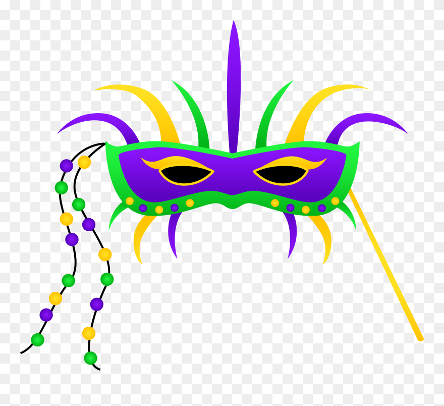 Clip Art Mardi Gras Mask - Png Download