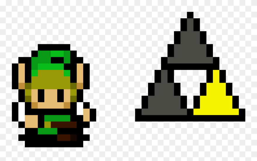 Transparent Triforce Png - Link Legend Of Zelda 2d Clipart