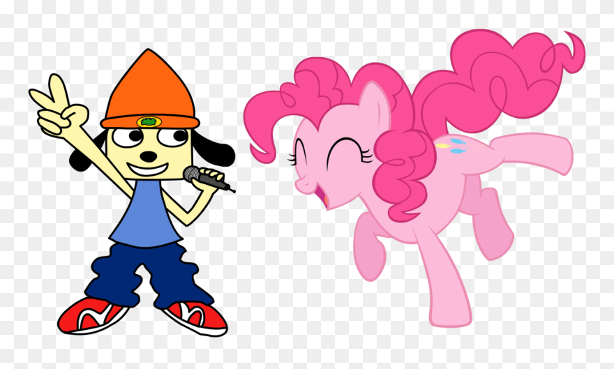 Egstudios93, Crossover, Parappa, Parappa The Rapper, - Mlp Pinkie Pie Happy Clipart