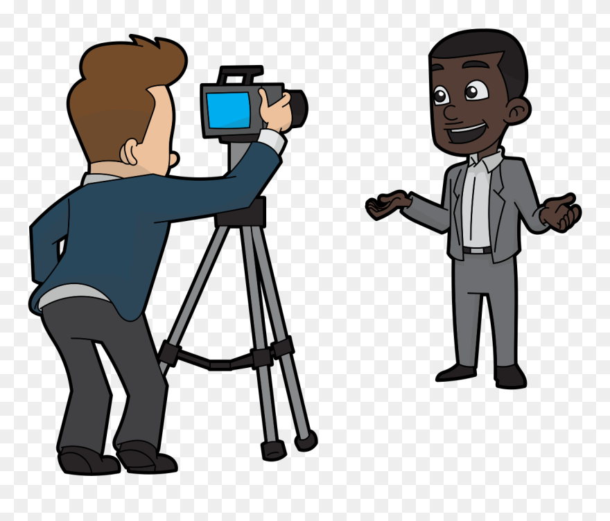 Person With Camera Cartoon Clipart