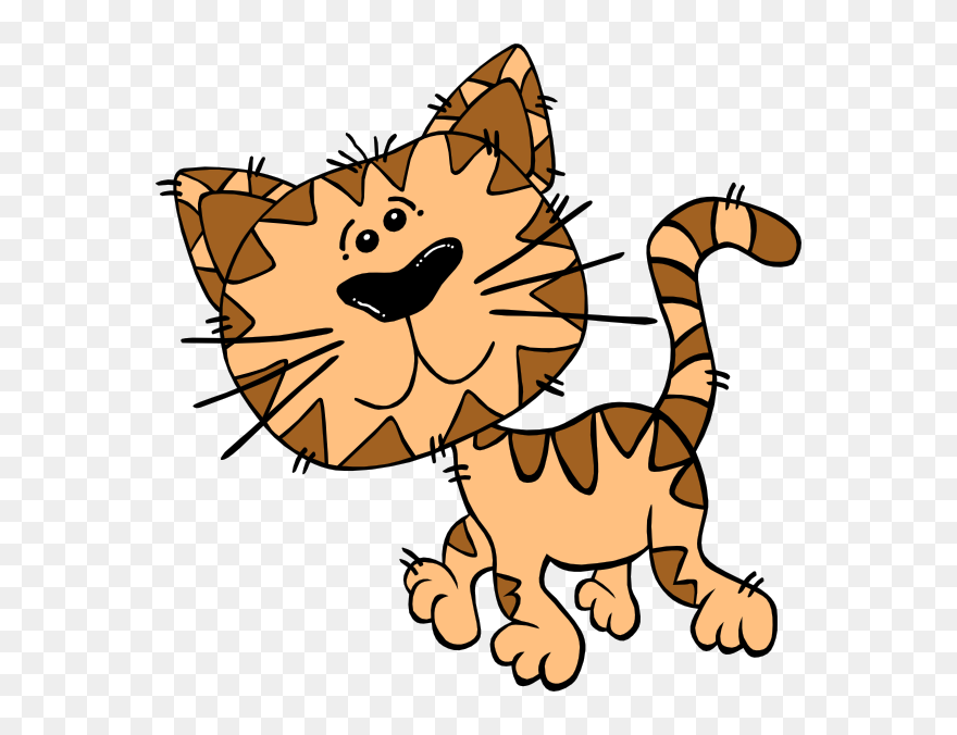 Fat Cat Clip Art At Clker - Cute Animal Pictures Cartoon Moving - Png Download