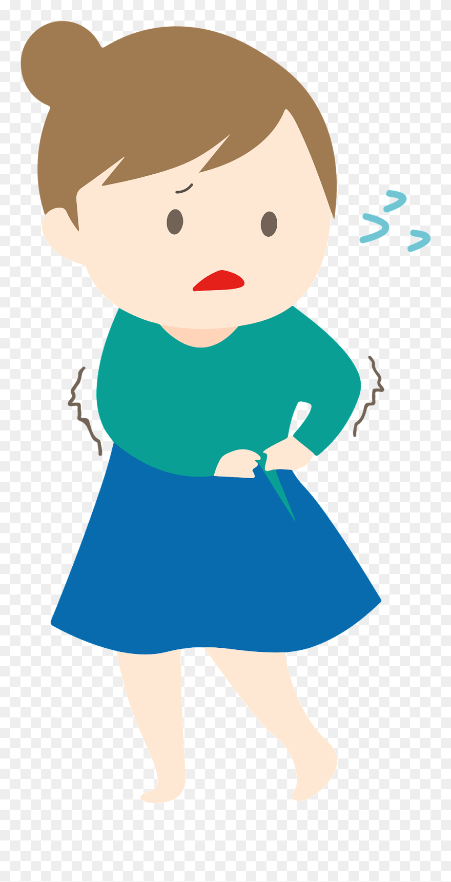 スカート 閉まら ない イラスト Clipart