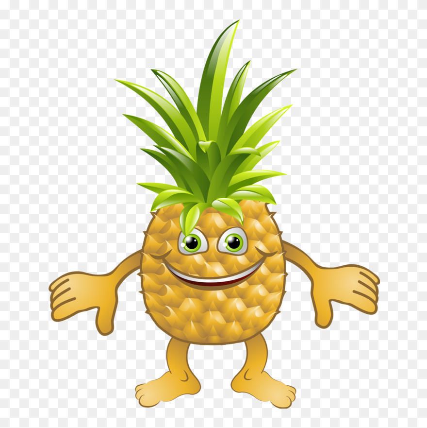 Pineapple Cartoon Character Clipart