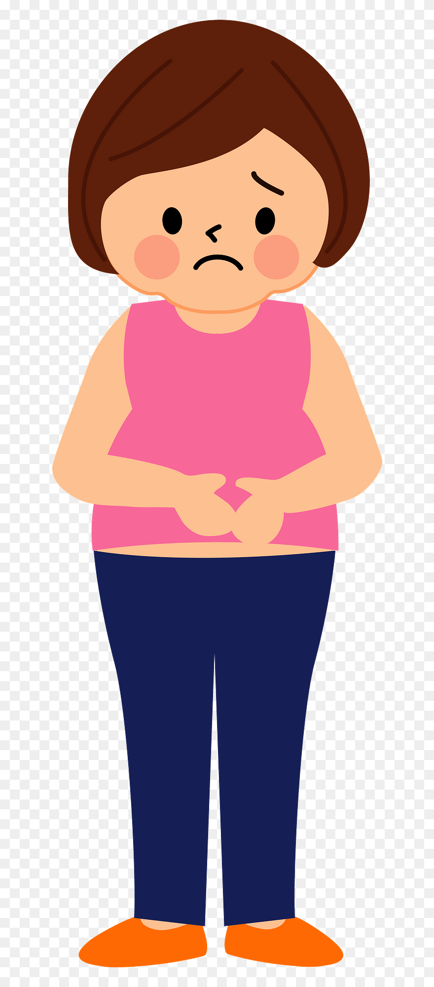 太った 女性 イラスト Clipart