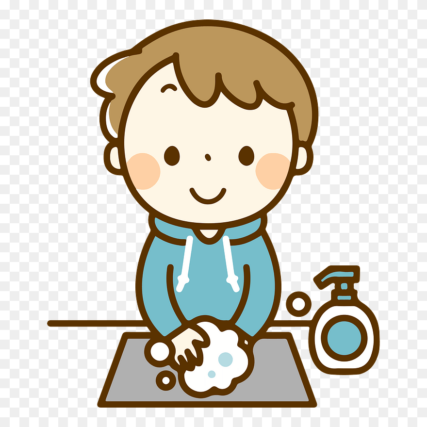 Download Child Boy Handwashing Clipart - Washing Your Hand Cartoon - Png Download (#5247408