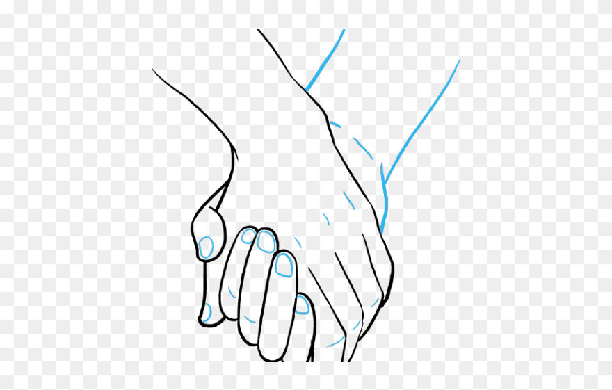 Couple Holding Hands Drawing Clipart