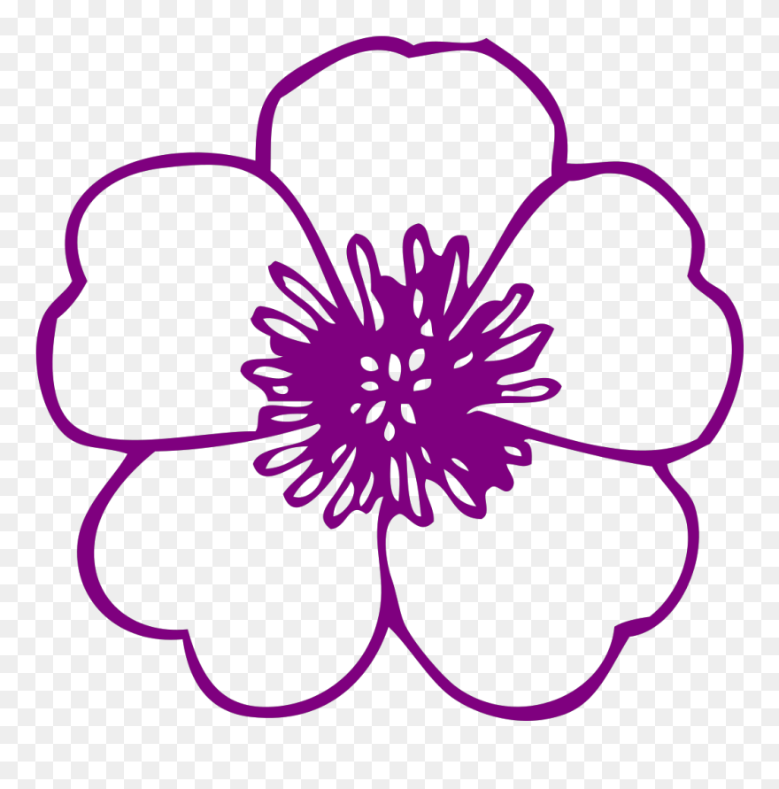 Blue Flower Vase Svg Clip Arts - Drawing Of Simple Flowers - Png Download