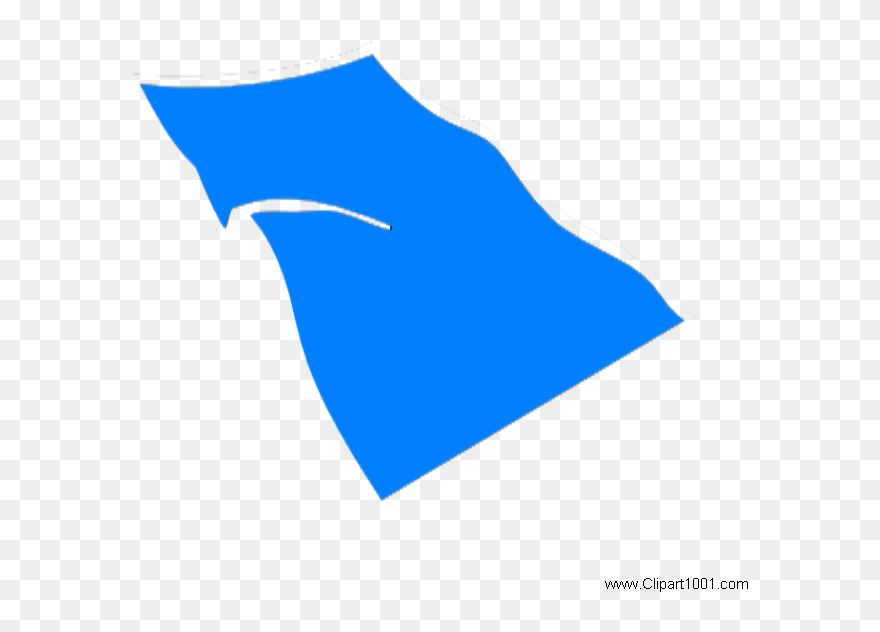 Free Beach Towel Clip Art Simple Blue Printable - Png Download