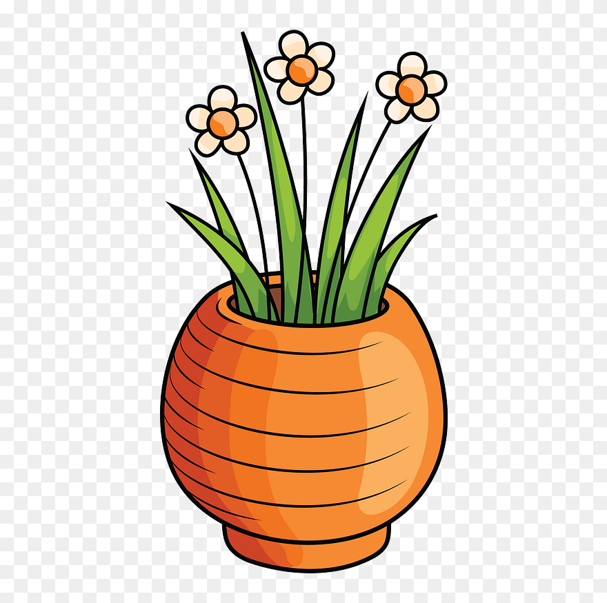 Vase Med Blomster Clipart - Vase Clipart - Png Download