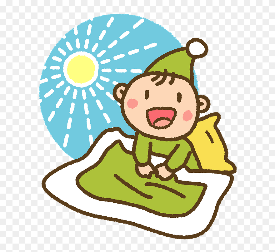 Child Wake Up Clipart - イラスト 起床 - Png Download