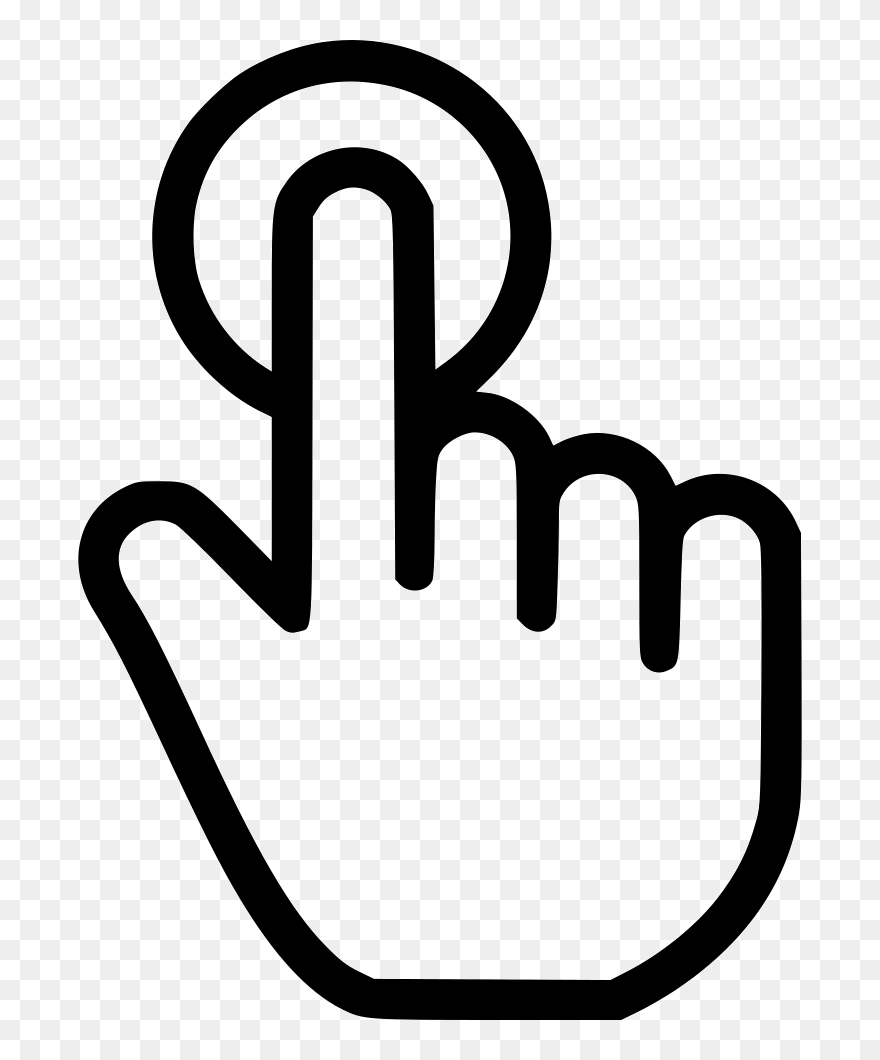 Touchscreen Finger Computer Icons Gesture - Touch Icon Png Clipart