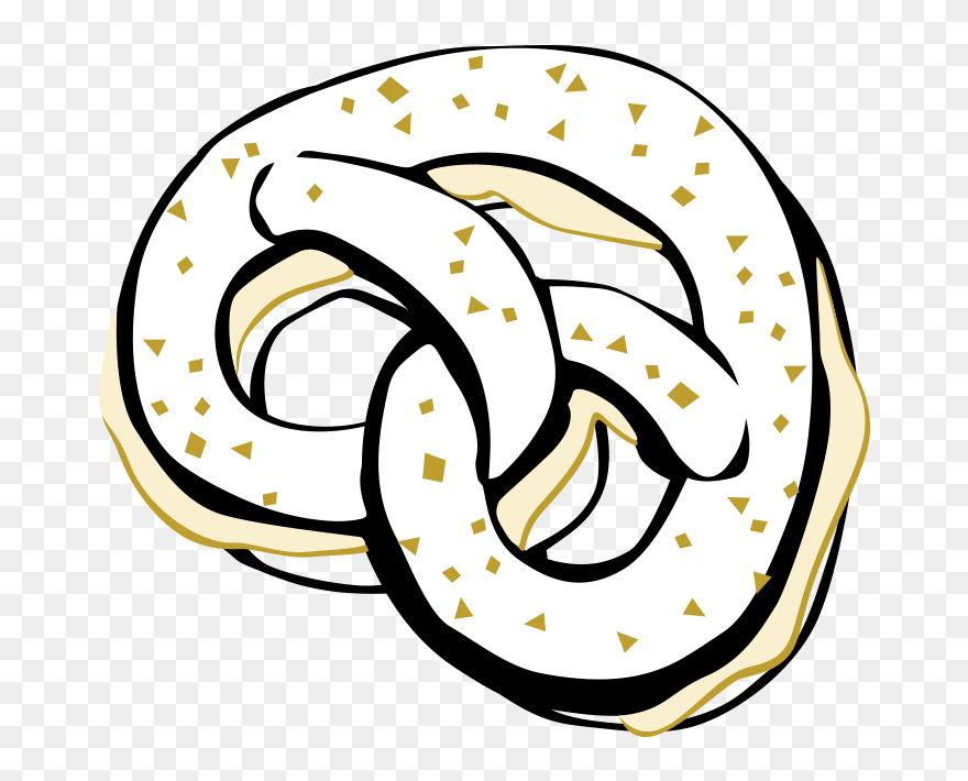 Butter Pretzel - Illustration Clipart