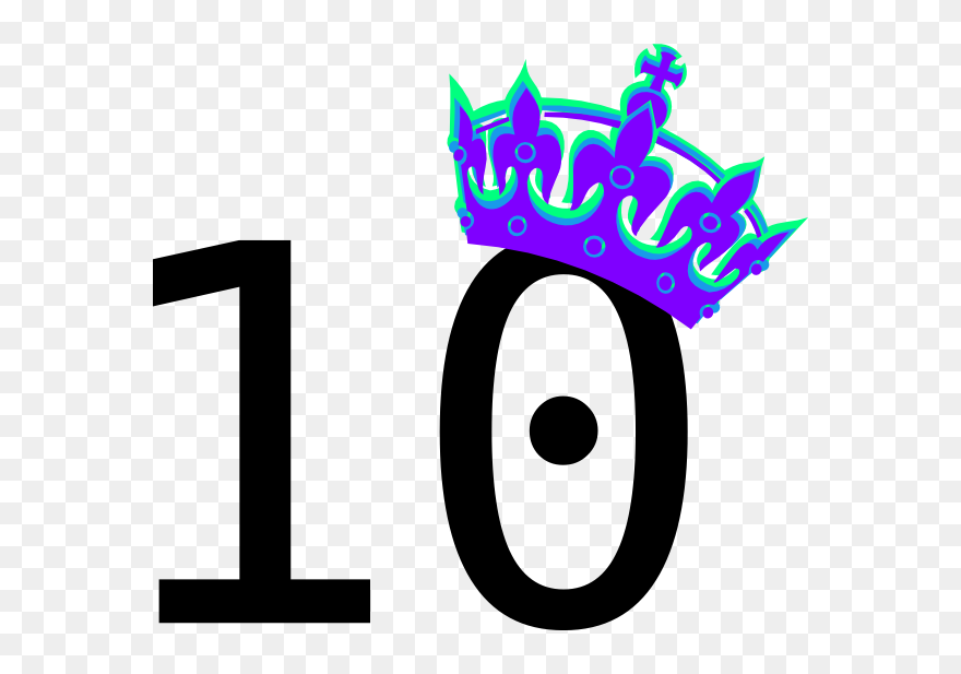 Pink Tilted Tiara And Number 10 Clip Art At Clker - Png Download