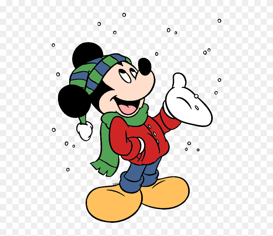 Mickey Mouse Clip Art - Mickey Mouse Snow Coloring Pages - Png Download