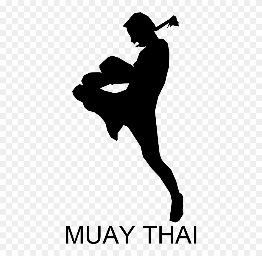 Muay Thai Fighter Logo Clipart