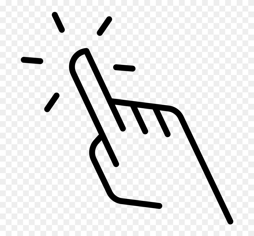 Transparent Touch Clipart - Touch Black And White Clipart - Png Download