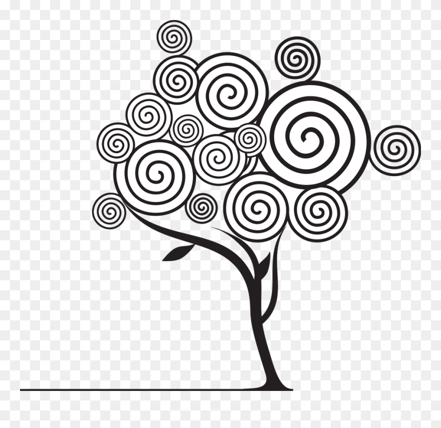 Black And White Floral Wall Art Clipart