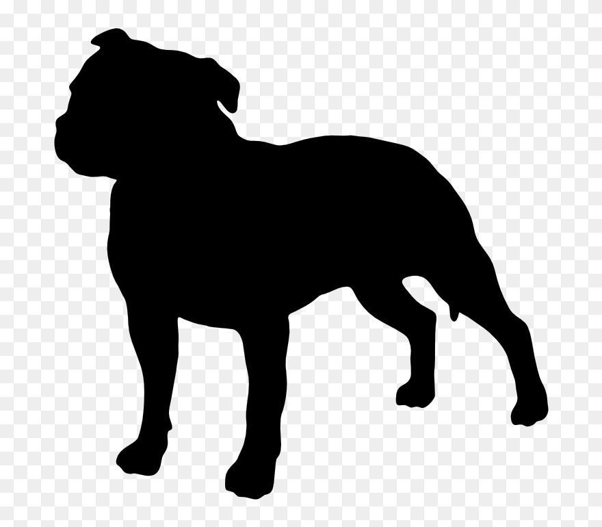 Staffordshire Bull Terrier American Pit Bull Terrier - American Staffordshire Terrier Silhouette Clipart