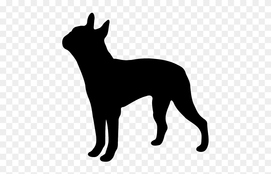 Boston Terrier Silhouette Clipart Free Clip Art Image - Boxer Dog Silhouette Png Transparent Png