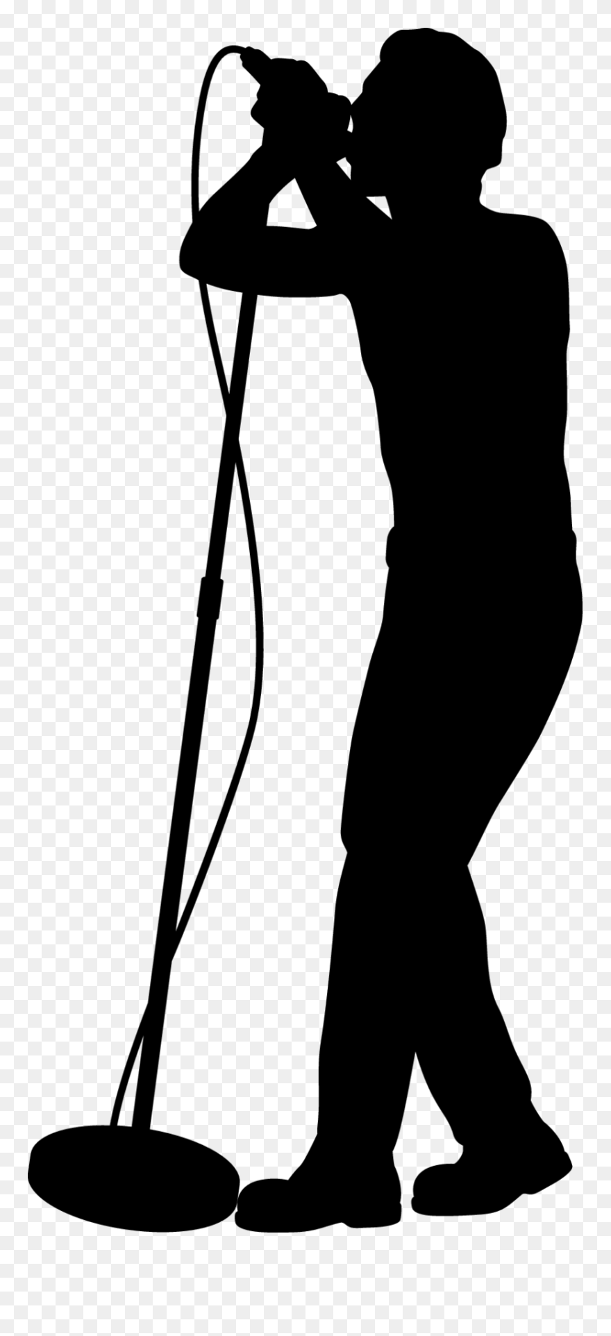 Silhouette Singer-songwriter Singing Female Clip Art - Singer Clip Art - Png Download