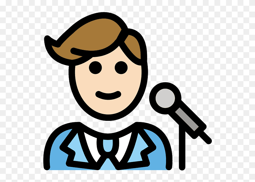 Man Singer Emoji Clipart - Emoji - Png Download