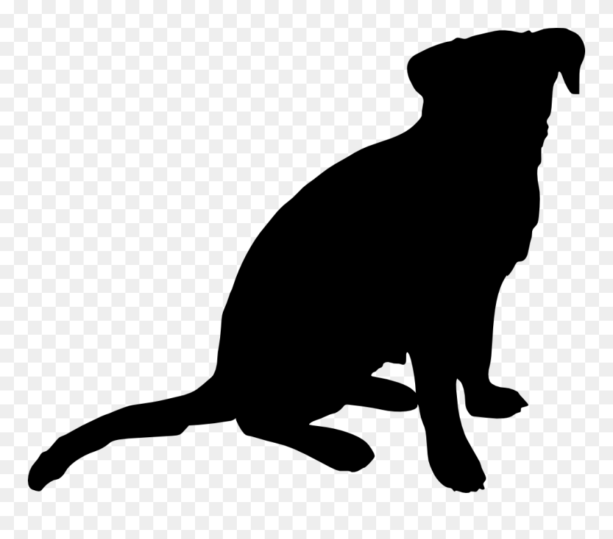 Clipart Dog Silhouettes Jpg Black And White Silhouette - Transparent Background Dog Silhouette Transparent - Png Download