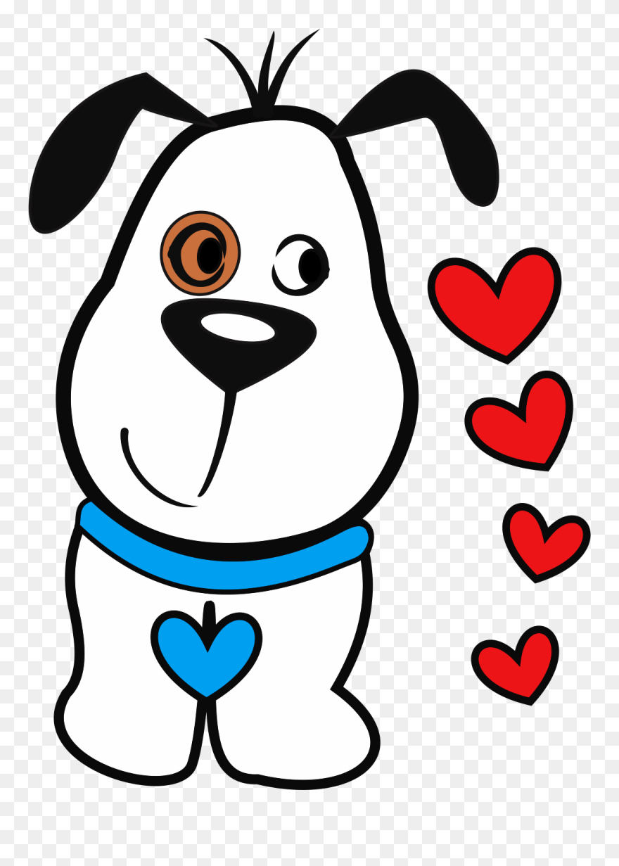 Pitbull Clipart Spotty Dog - Easy Valentines Day Drawing - Png Download