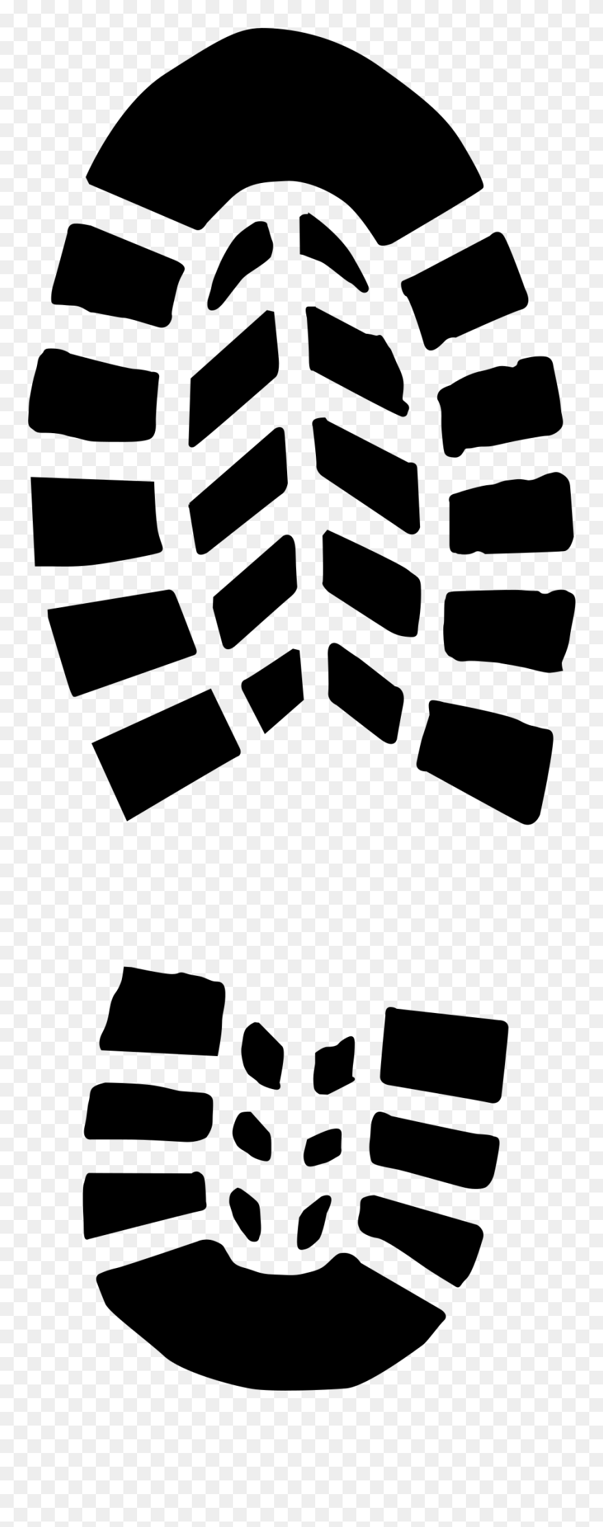 Transparent Foot Vector - Boot Print Clipart