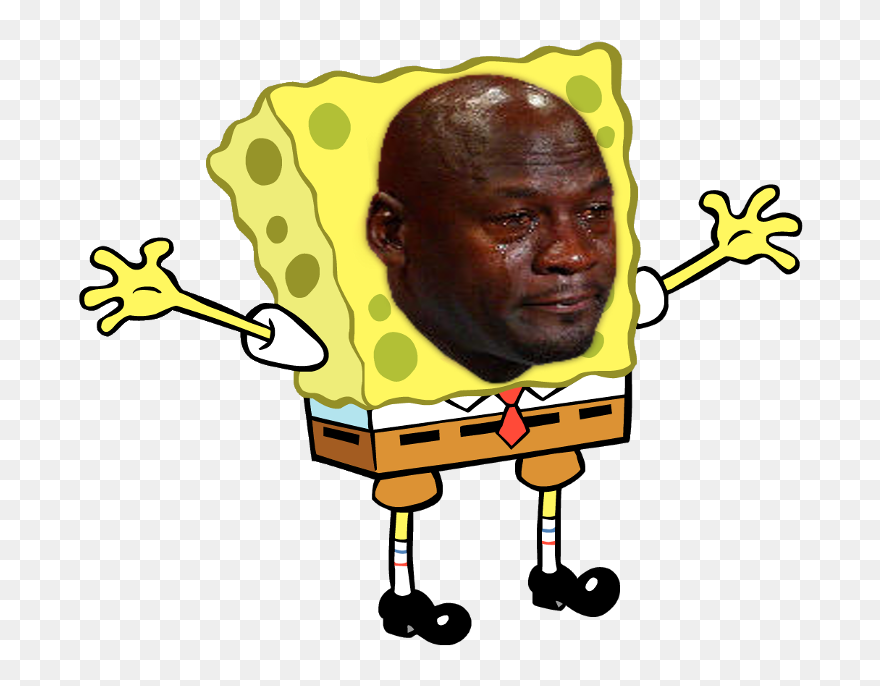 Jordan Crying Meme Clipart Png Free Download Spongebob - Spongebob Png Transparent Png