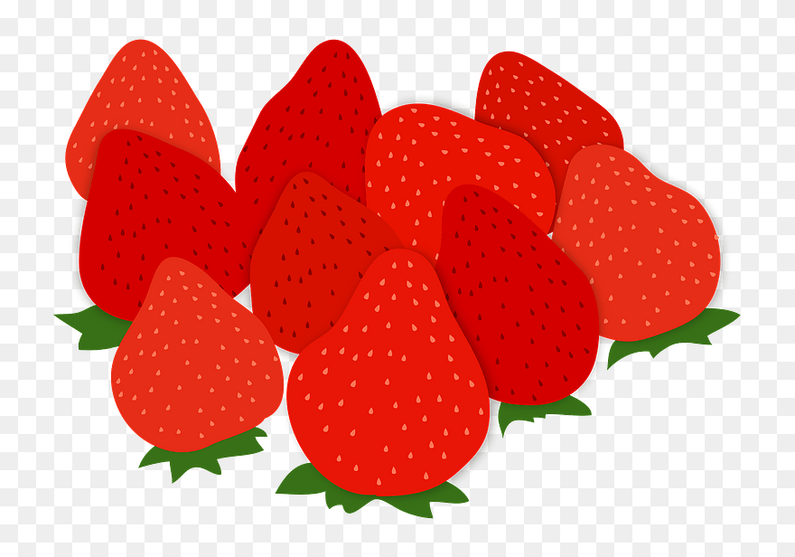 Strawberries Fruit Food Clipart - Strawberry - Png Download