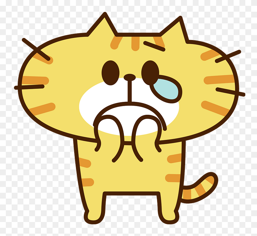 Cat Animal Crying Clipart - ごめんなさい スタンプ - Png Download
